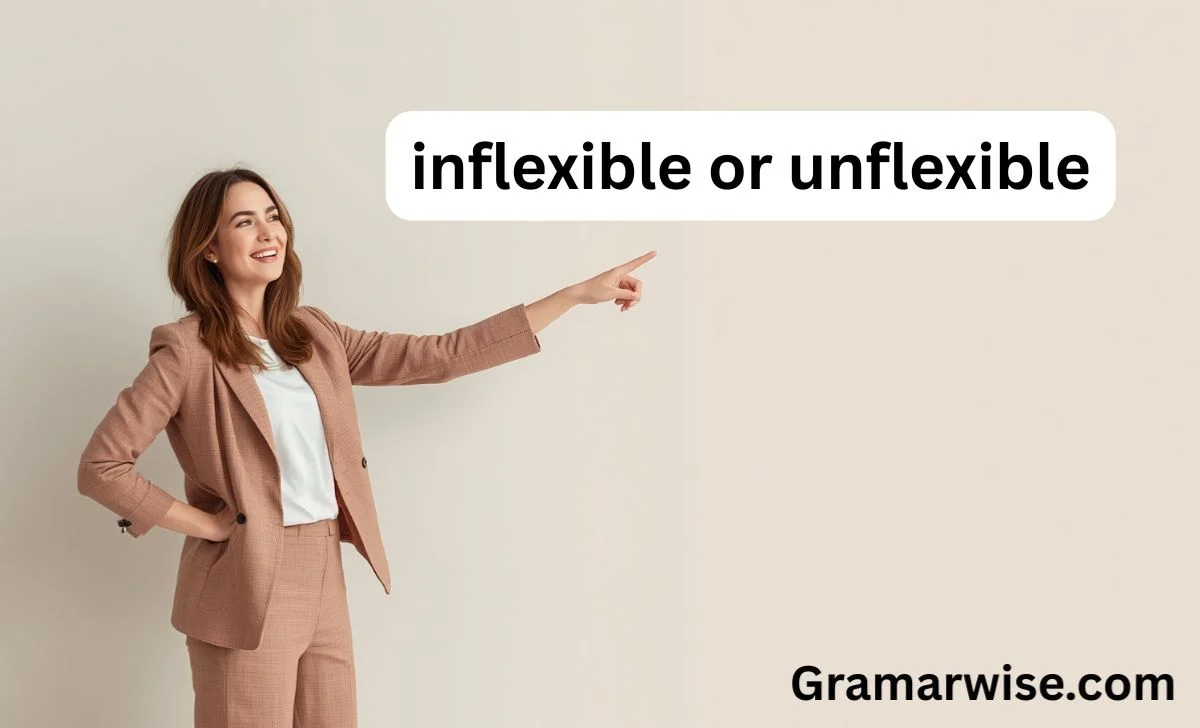 inflexible or unflexible