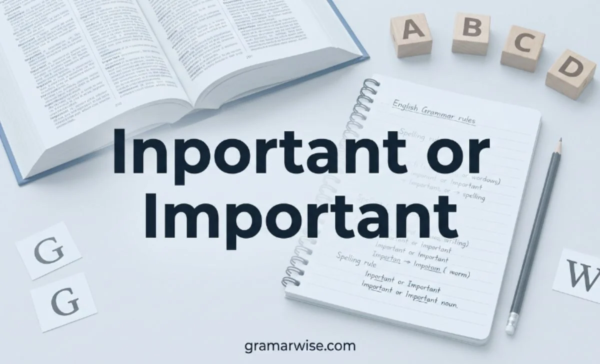 Inportant or Important