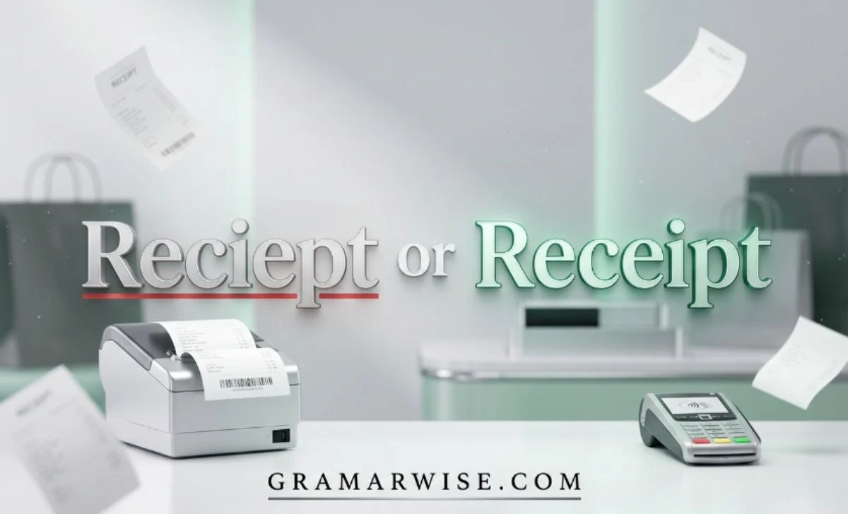 reciept or receipt