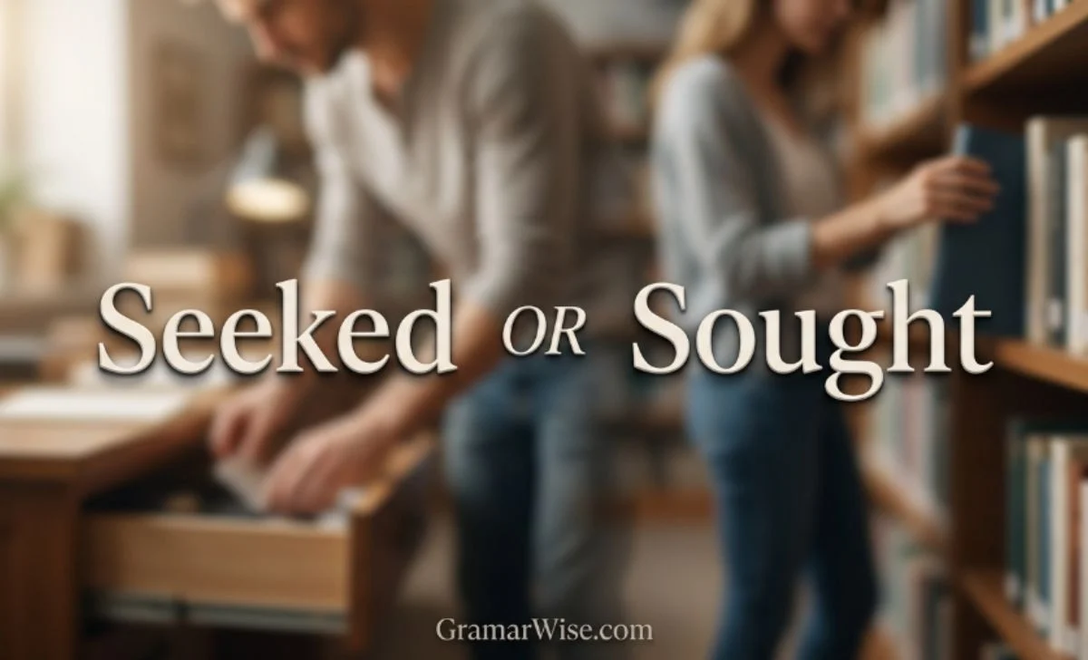 Seeked or Sought